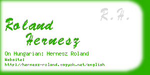 roland hernesz business card